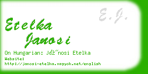 etelka janosi business card